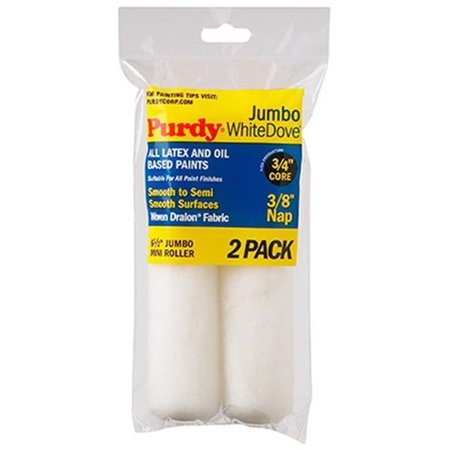 PURDY Purdy 140626012 6.5 x 0.38 in. White Dove Jumbo Mini Roller Cover - 2 Pack 178428